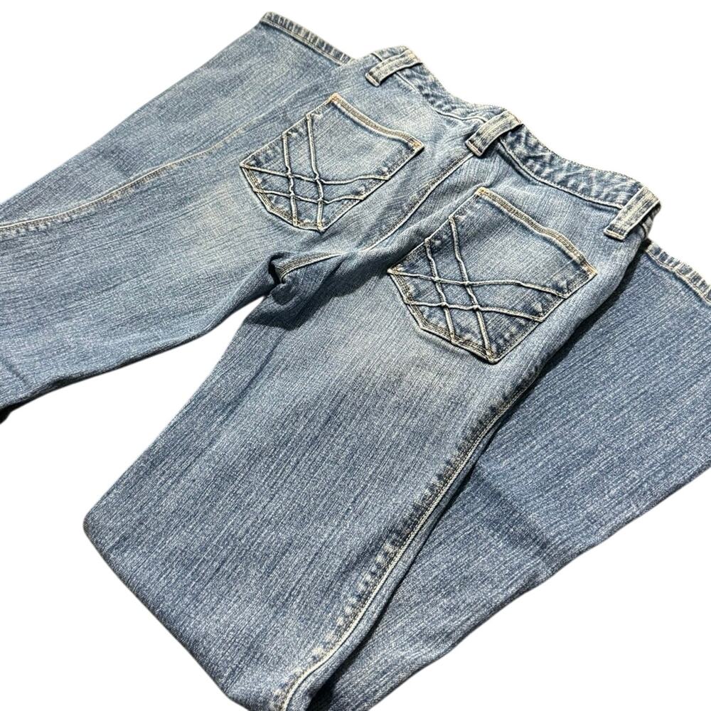 Y2K GAP Low Rise Flare Jeans Women’s 8 Embroidered Pocket